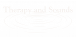 Therapy and Sounds over a water ripple, in white text colour.